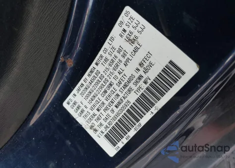 2006 Honda Cr-V Ex z USA, uszkodzony, nr VIN JHLRD788X6C005926